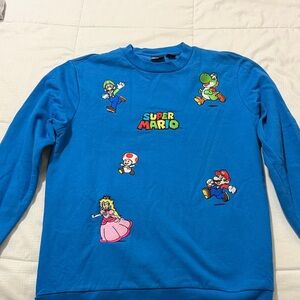 Super Mario Blue Sweatshirt